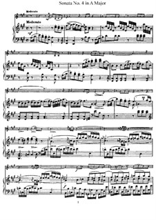 Соната No.4 ля мажор: Партитура, сольная партия by Йозеф Гайдн