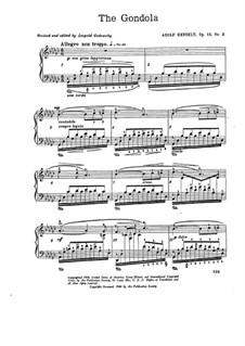 Десять пьес для фортепиано, Op.13: No.2 Гондола by Адольф фон Хенсельт