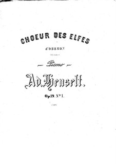 Акт I No.1 Хор эльфов: Клавир by Карл Мария фон Вебер