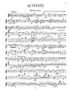 Квинтет для фортепиано и духовых, Op.43: Партия валторны by Генрих фон Герцогенберг