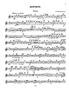 Септет No.1 ре минор, Op.74: Партия флейты by Иоганн Непомук Гуммель