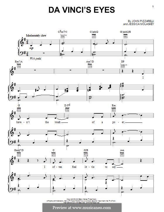 Da Vinci's Eyes: Для голоса и фортепиано (или гитары) by Jessica Molaskey