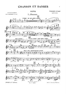 Chansons et danses, Op.50: Партии by Венсан д' Энди