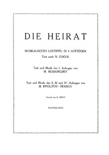 Акт I. Версия Мусоргского: Для солистов, хора и фортепиано by Модест Мусоргский