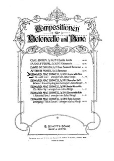 No.1 К дикой розе: Для виолончели и фортепиано by Эдвард Макдоуэлл