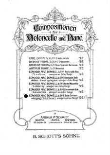 No.10 Told at Sunset: For cello and piano – score, solo part by Эдвард Макдоуэлл