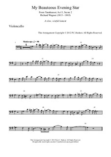 О ты, вечерняя звезда: Для виолончели и фортепиано by Рихард Вагнер