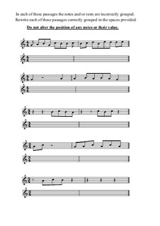 Grouping Exercises: Worksheet No.1: Simple Time by Yvonne Johnson