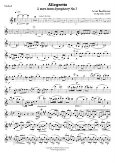 Часть II: Версия для струнного квартета – партии by Людвиг ван Бетховен