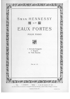 Eaux fortes, Op.24: Для фортепиано by Swan Hennessy