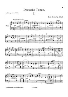 Четыре немецких танцев, Op.65: Для фортепиано by Эмиль Кронке