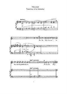 Narcisse à la fontaine: Для высокого голоса и фортепиано by Жюль Массне