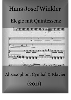 Elegy with quintessence: Elegy with quintessence by Hans Josef Winkler