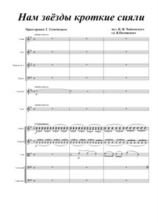 Двенадцать романсов, TH 106 Op.60: No.12 Нам звезды кроткие сияли, для голоса и оркестра by Петр Чайковский