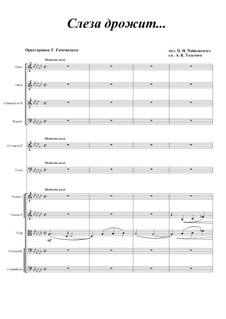 Шесть романсов, TH 93 Op.6: No.4 Слеза дрожит, для голоса и оркестра by Петр Чайковский