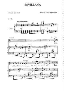 Севильяна: Для среднего голоса и фортепиано by Жюль Массне