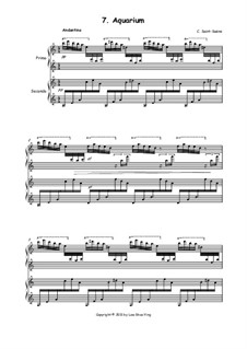 Аквариум: Версия для фортепиано в четыре руки by Камиль Сен-Санс