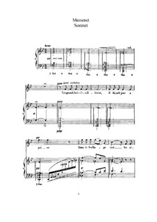 Сонет: Для высокого голоса и фортепиано by Жюль Массне