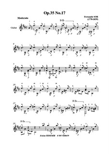 Двадцать четыре упражнения для гитары, Op.35: Этюд No.17 by Фернандо Сор