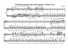 3 antimetrical piano pieces for beginners: Piece No.1, book II, MVWV 357 by Maurice Verheul