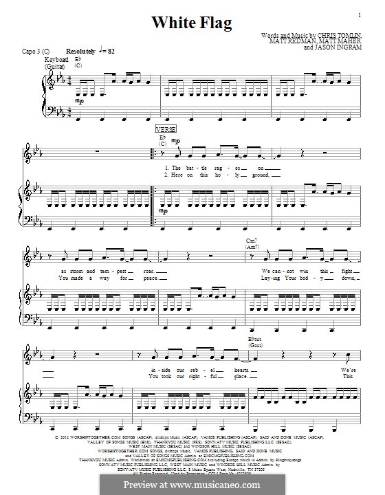 White Flag (Passion): Для голоса и фортепиано (или гитары) by Chris Tomlin, Jason David Ingram, Matt Maher, Matt Redman