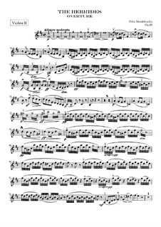 Гибриды или Фингалова пещера, Op.26: Партия II скрипок by Феликс Мендельсон-Бартольди