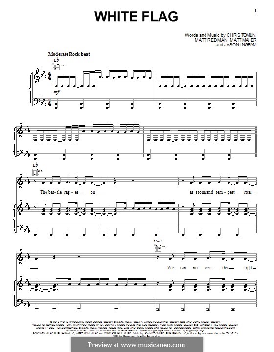 White Flag (Passion): Для голоса и фортепиано (или гитары) by Chris Tomlin, Jason David Ingram, Matt Maher, Matt Redman
