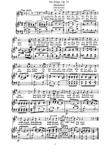 Шесть песен, Op.34: Сборник by Феликс Мендельсон-Бартольди
