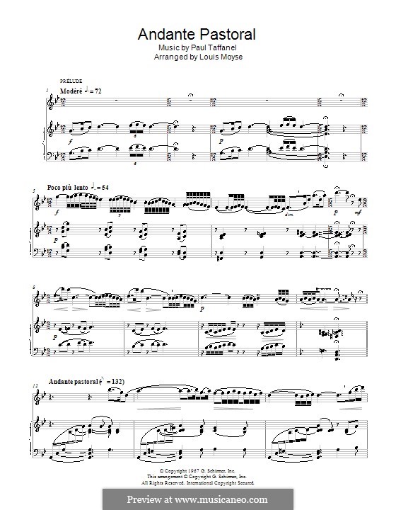 Andante Pastoral and Scherzettino: Часть I by Поль Таффанель