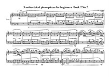 3 antimetrical piano pieces for beginners: Piece No.2, book II, MVWV 358 by Maurice Verheul