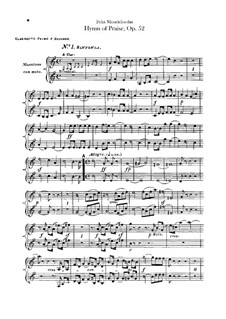 Симфония No.2 си-бемоль мажор 'Хвалебный гимн', Op.52: Партия кларнетов by Феликс Мендельсон-Бартольди