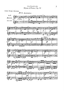 Симфония No.2 си-бемоль мажор 'Хвалебный гимн', Op.52: Партия валторн by Феликс Мендельсон-Бартольди