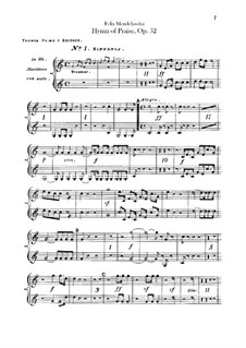 Симфония No.2 си-бемоль мажор 'Хвалебный гимн', Op.52: Партия труб и корнетов by Феликс Мендельсон-Бартольди