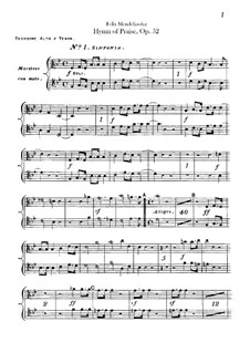 Симфония No.2 си-бемоль мажор 'Хвалебный гимн', Op.52: Партия тромбонов by Феликс Мендельсон-Бартольди
