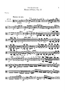 Симфония No.2 си-бемоль мажор 'Хвалебный гимн', Op.52: Партия альта by Феликс Мендельсон-Бартольди