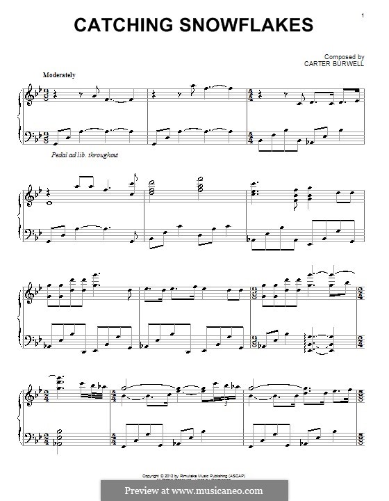 Catching Snowflakes: Для фортепиано by Carter Burwell