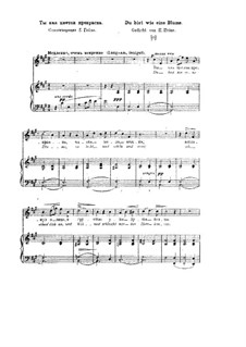 Ты как цветок прекрасна, S.287: Клавир с вокальной партией by Франц Лист