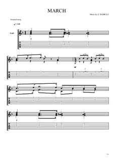 March (with tablature): March (with tablature) by Антон Диабелли