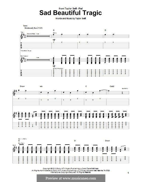 Sad chord progressions guitar tab