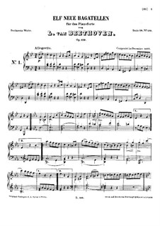 Одиннадцать новых багателей для фортепиано, Op.119: Весь сборник by Людвиг ван Бетховен