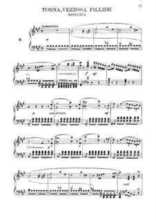 Torna, vezzosa fillide: Для голоса и фортепиано by Винченцо Беллини