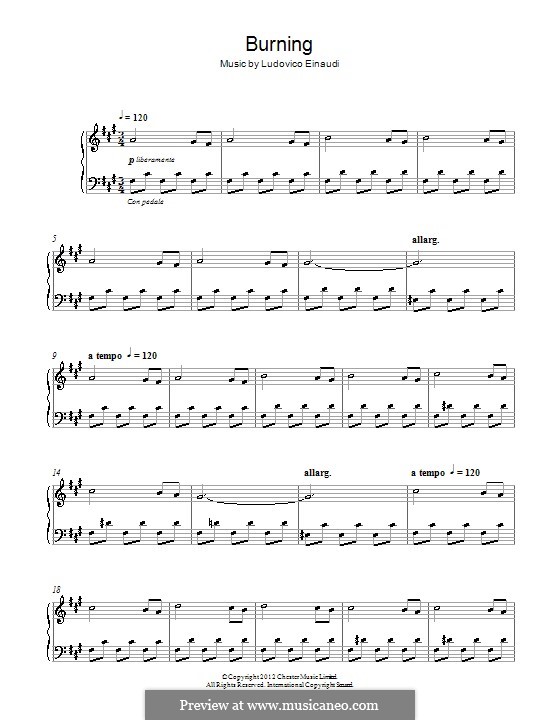 Burning: Для фортепиано by Ludovico Einaudi