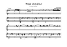 Waltz Alla Turca for piano 4 hands: Waltz Alla Turca for piano 4 hands by Петр Петров