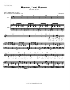 Hosanna, Loud Hosanna: Клавир с вокальной партией by Unknown (works before 1850)