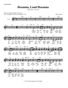 Hosanna, Loud Hosanna: Мелодия и аккорды by Unknown (works before 1850)