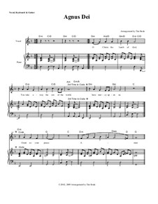 Agnus Dei: Клавир с вокальной партией by Unknown (works before 1850)