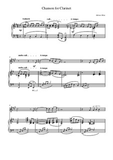 Chanson for Clarinet: Chanson for Clarinet by Adrian Allan
