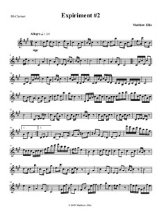 Expiriment No.2: Clarinet in Bb part by Matthew Ellis