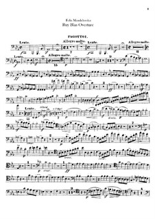 Рюи Блаз, Op.95: Партии фаготов by Феликс Мендельсон-Бартольди