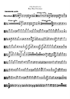 Рюи Блаз, Op.95: Партии тромбонов by Феликс Мендельсон-Бартольди